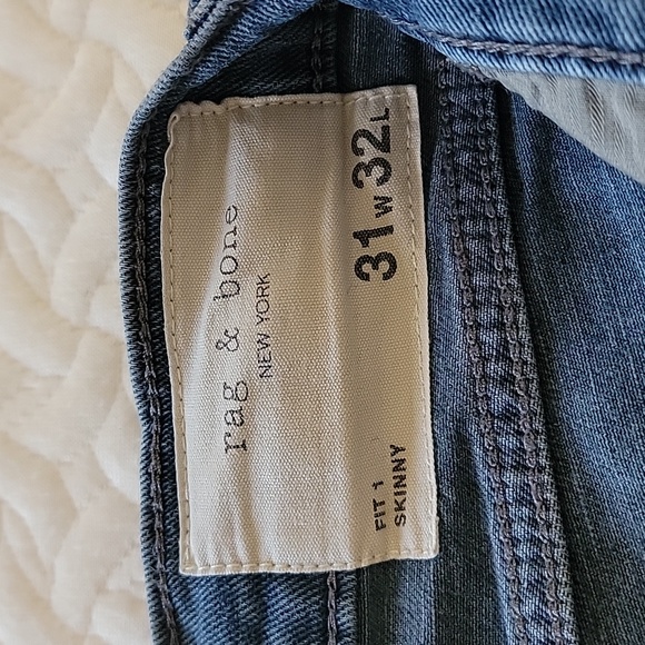 Rag and Bone fit 1 skinny jeans size 31x32 - Picture 3 of 7